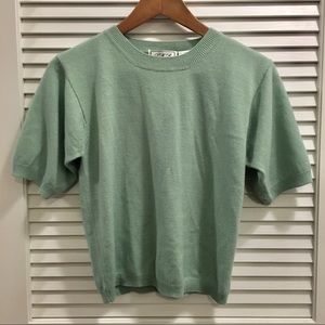 Vintage sweater shirt in sea foam green